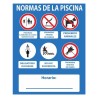 Cartel normas piscina pvc 0,4mm 500x400mm normaluz