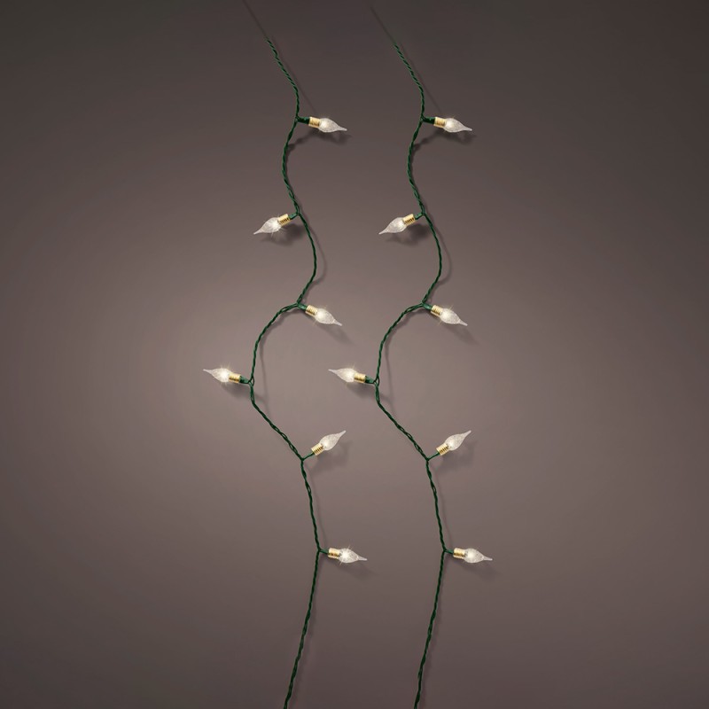 Guirnalda led vintage blanco cálido con 8 funciones centelleante para interior 1119 cm