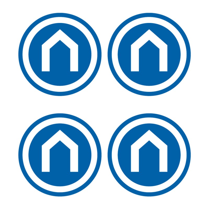 Pack de 4 vinilos adhesivo redondo para puertas de cristal edm