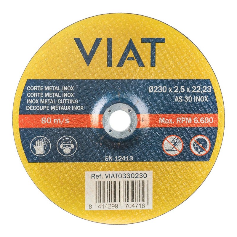 Disco corte 2,5 mm inox-metal ø230 x 2,5 x 22,23 mm