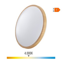 Aplique led circular de superficie efecto madera 18 w 4000 k 1820 lm ø33 x 5,5 cm