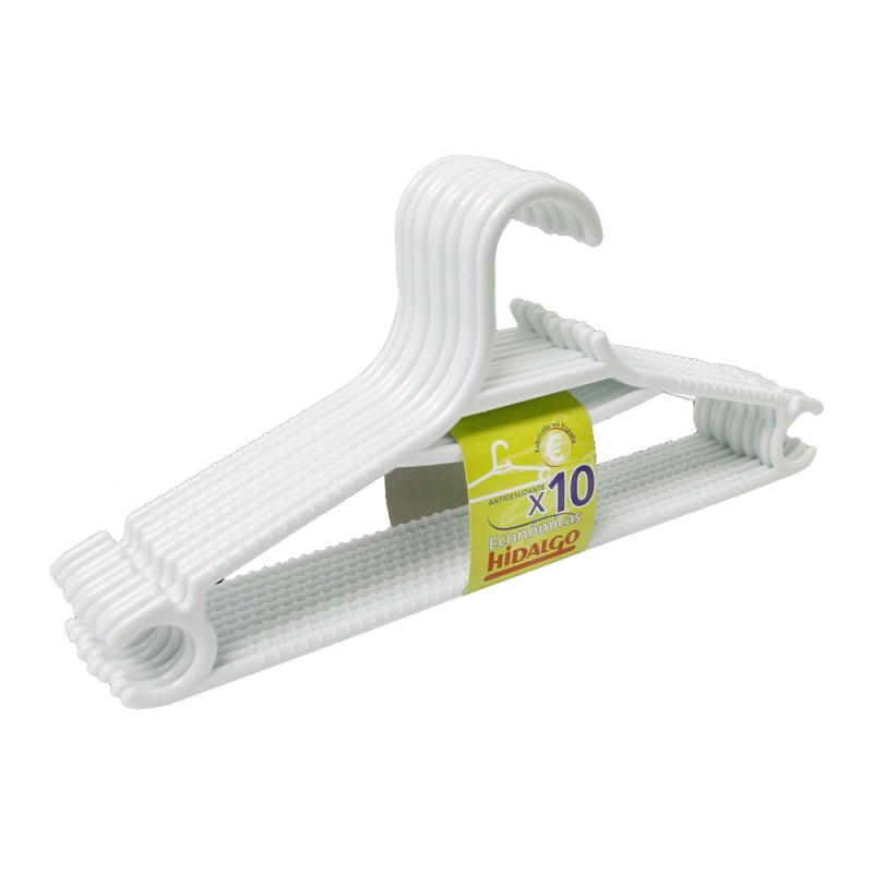 Perchas económicas blancas, 10 uds