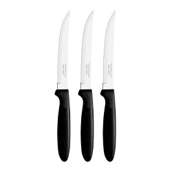 Cuchillos de asado ipanema negro 21,3 cm 3 uds