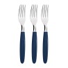 Tenedores de mesa ipanema azul 19,1 cm 3 uds