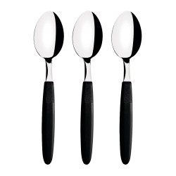 Cucharas de mesa ipanema negro 19 cm 3 uds