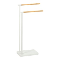 Toallero pie blanco de metal 30 x 20 x 78 cm