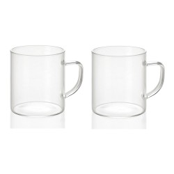 Tazas de vidrio 300 ml ø7,5 x 8,5 cm, 2 uds