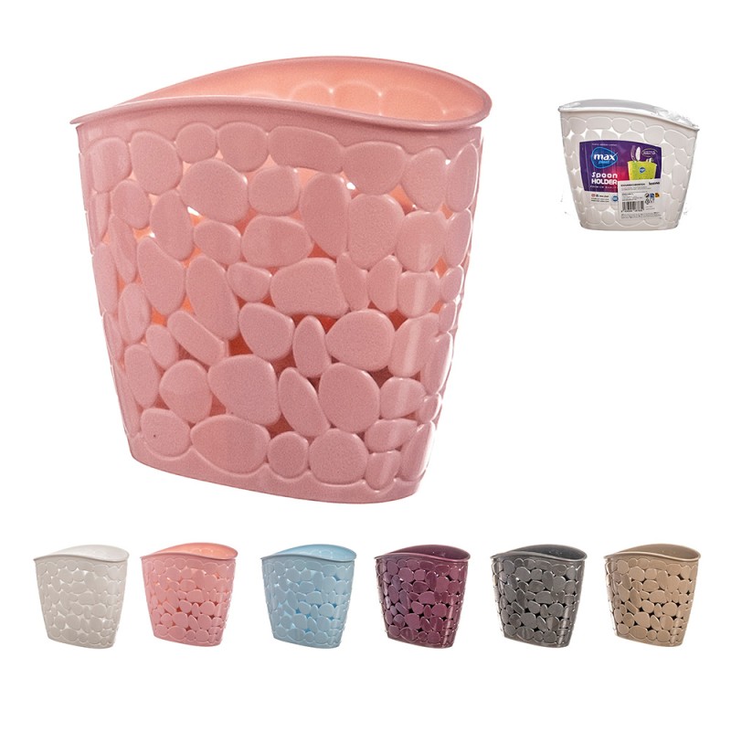 Escurrecubiertos de plástico colores surtidos 16 x 7 x 14 cm