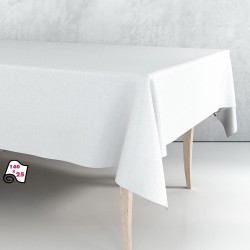 Rollo de hule mantel blanco liso 1,40 x 25 m