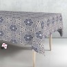 Rollo de hule mantel mandala azul 1,40 x 25 m