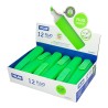 Marcadores fluorescentes color verde, caja de 12 uds