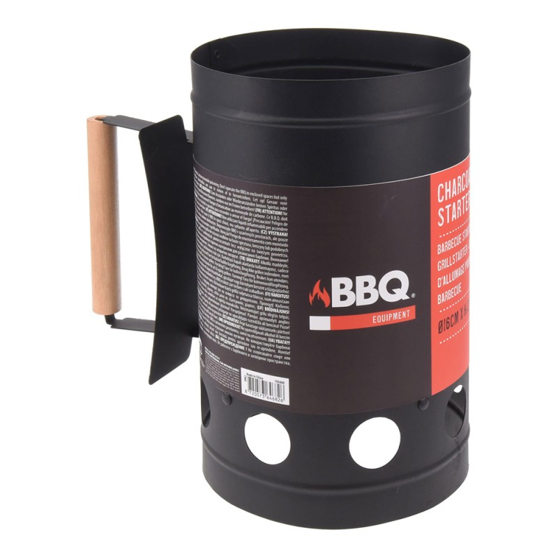 Arrancador para barbacoa zinc color negro 27cm