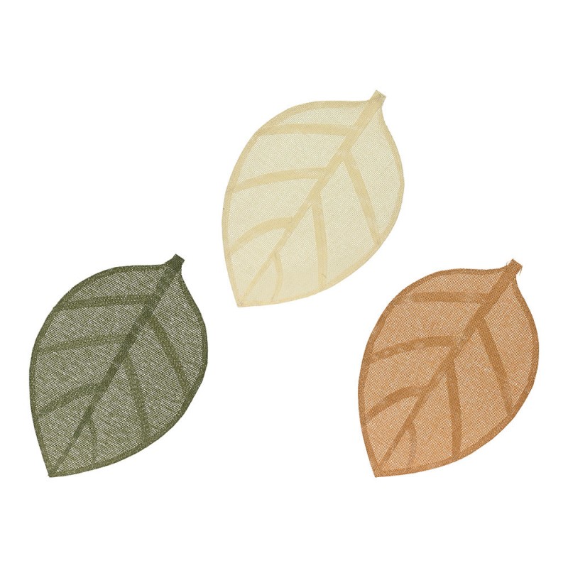 Mantel individual modelo hoja 30 x 46,5 x 0,1 cm colores surtidos