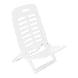 Silla playa ipae color blanco, plegable