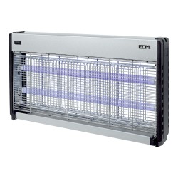 Mata insectos profesional eléctrico, cromo/negro, 2 x 20w 150 m 63,5 x 9 x 36 cm