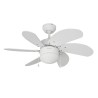 Ventilador de techo modelo aral. color blanco. potencia: 50 w aspas: ø76cm