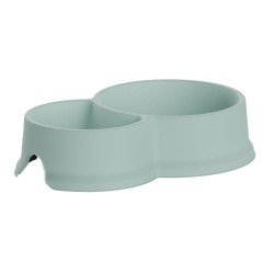 Comedero doble de capacidad 0,3 y 0,65 l color menta