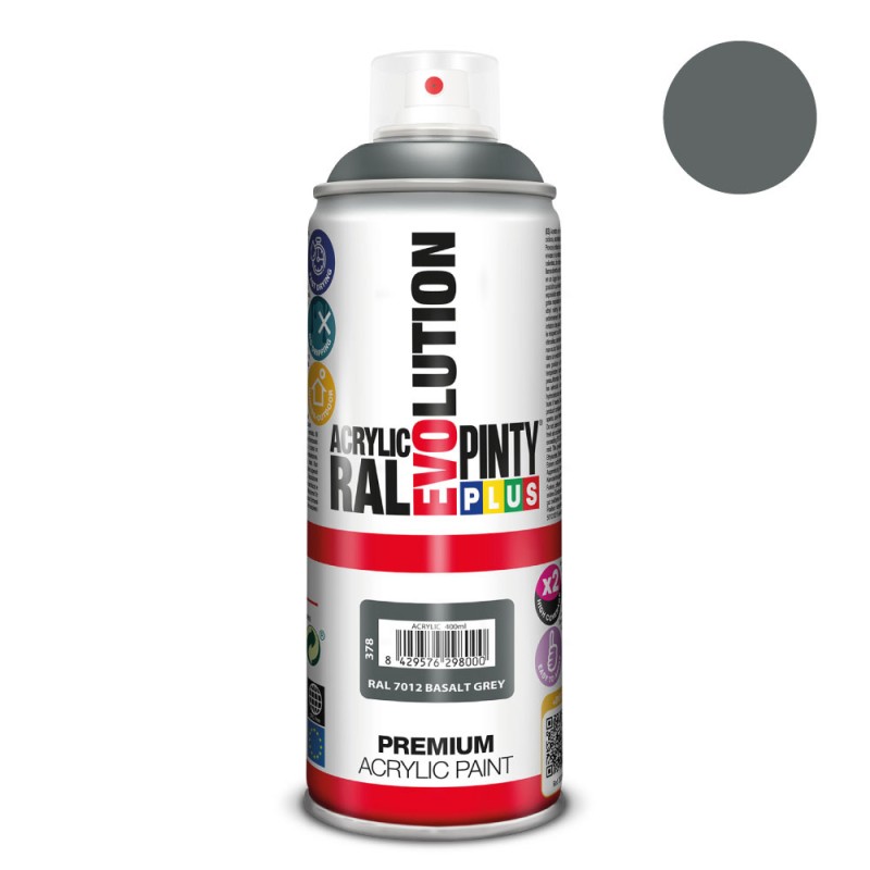 Pintura acrílica spray evolution 520 cc ral 7012 basalt grey 300 g