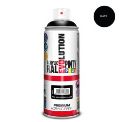 Pintura acrílica spray evolution 520 cc ral 9004 matt signal black 300 g