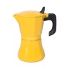 Cafetera petra mostaza de aluminio de 6 tazas