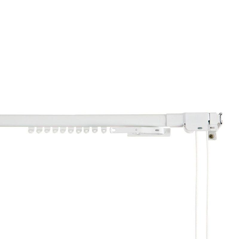 Riel reforzado extensible 120-210cm blanco cintacor - storplanet