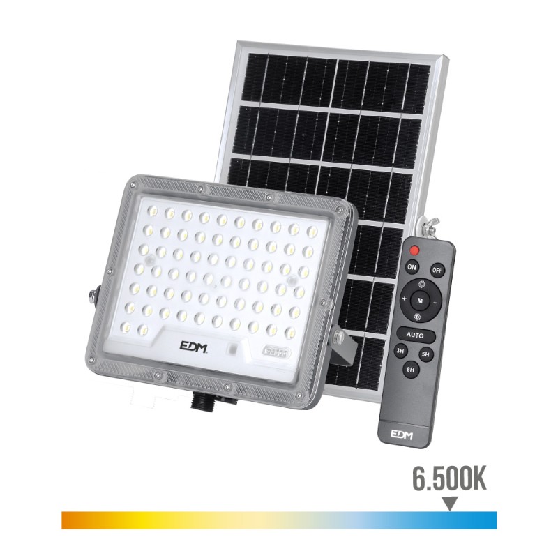 Foco proyector solar slim 400w 3.500lm 6.500k