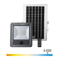 Foco proyector solar con sensor 100w 1.200lm 6.500k