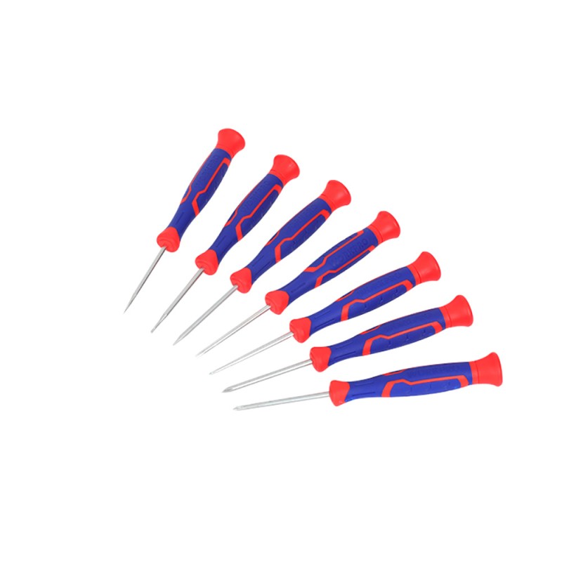 Destornilladores de precisión, 7 piezas 3 phillips + 4 plano
