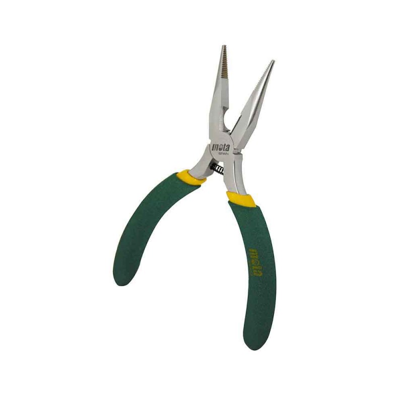 Alicates mini punta semiredonda, carbono, 130 mm