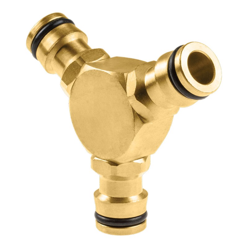 Conector de 3 vias latón brass