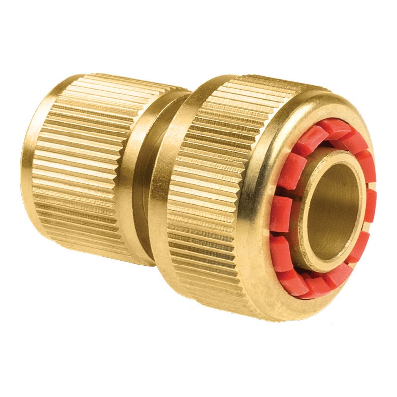 Conector rápido manguera stop de latón brass 3/4"