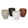 Vela citronela de terracota "caras" colores surtidos