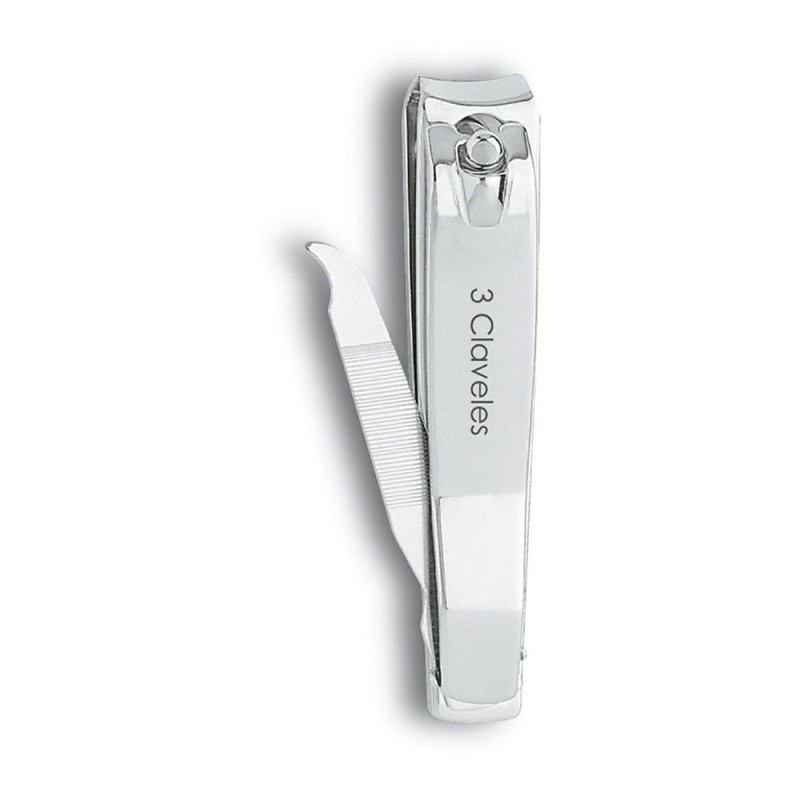 Cortauñas con lima cromado 8 cm