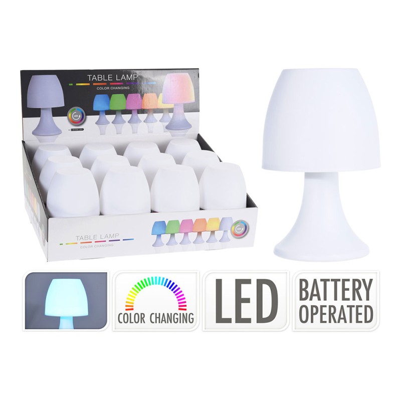 Lampara led de mesa, led multicolor, ø12 x 19 cm