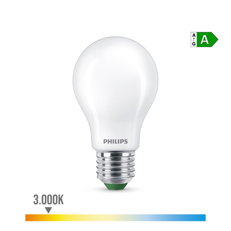 Bombilla ultra efficient led classic e27 7,3 w 1535 im 3000 k, ø7 x 12,7 cm
