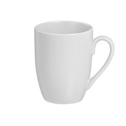Tazas porcelana mate blanco 350 ml, 6 uds