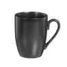 Tazas porcelana mate negro 350 ml, 6 uds