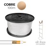 Cable coaxial apantallado rg6 cobre 100% euro/m
