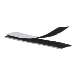 Tira adhesiva de cierre de gancho y bucle negro 2 x 10 cm