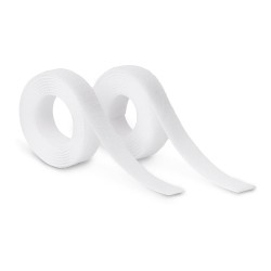 Rollo adhesivo térmico de cierre de gancho y bucle blanco 20 mm x 1,5 m