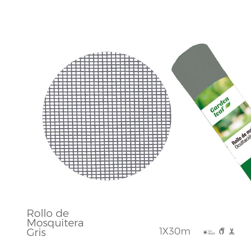 Rollo de mosquitera de color gris 1 x 30 m