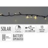 Guirnalda led solar 240 leds 13 funciones parpadeante exterior blanco cálido cable verde 10 m