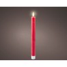 Vela de cera led color rojo ø2,2 x 24,5 cm. pack 2 uds