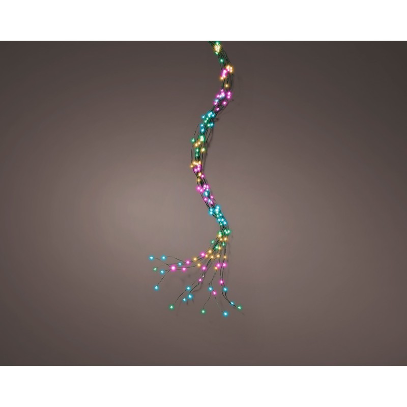 Guirnalda micro led exterior para arbol de 180 cm multicolor suave 1,8 m