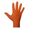 Guante agility grip nbr sin polvo naranja talla 9. caja 50 uds