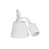 Lámpara colgante de silicona e27 60 w color blanco