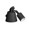 Lampara colgante de silicona e27 60 w color negro