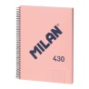 Cuaderno a4 con espiral pautado 7 mm rosa