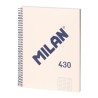 Cuaderno a4 con espiral cuadriculado 5 x 5 mm beige