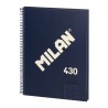 Cuaderno a4 con espiral cuadriculado 5 x 5 mm azul marino